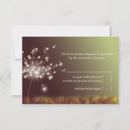 Glittering Evening Dandelion Bröllop OSA Kort