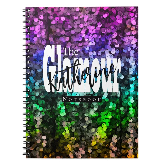 Glittering Glamor Sequin Anteckningsbok (Framsidan)