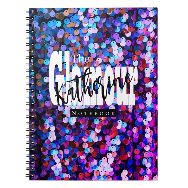 Glittering Glamor Sequin Anteckningsbok (Framsidan)