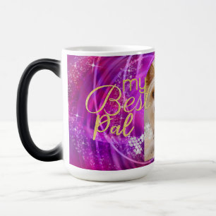Glittering Pet Hund Photo Mangenta Magic Mugg