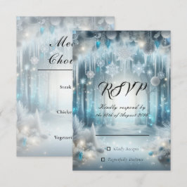 Glittering Snowy Forest Wedding OSA Kort