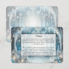 Glittering Snowy Forest Wedding Tilläggskort