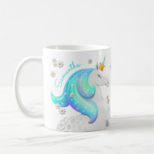 Glittering Turcos Unicorn Princess med Daises Kaffemugg