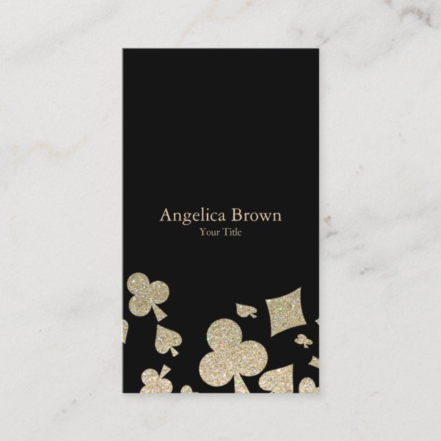 Glitterkasinovisitkort Visitkort (Framsida)