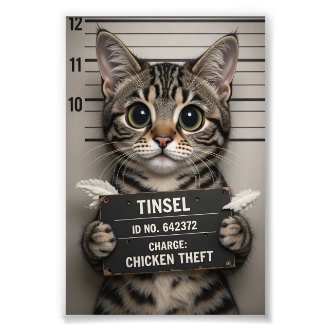 Glitterkatten Tinsel Fototryck (Framsidan)