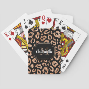 GlitterLeopardtryck Casinokort