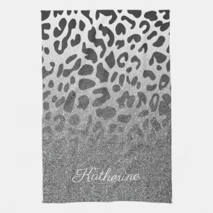 GlitterLeopardtryck Kökshandduk