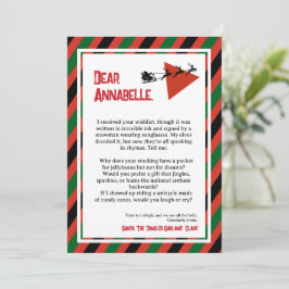 Glitterparadox DADA Julbrev från Tomten Inbjudningar