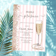 Glitterpärlor & Prosecco Rosa RandBröllopsdusch