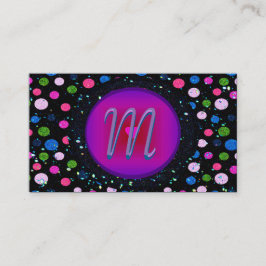 GlitterpartyMonogram Visitkort