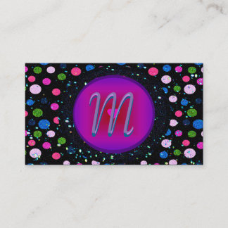 GlitterpartyMonogram Visitkort