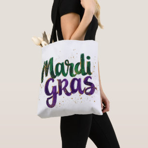 Glitterpenseldrag Mardi Gras Tygkasse