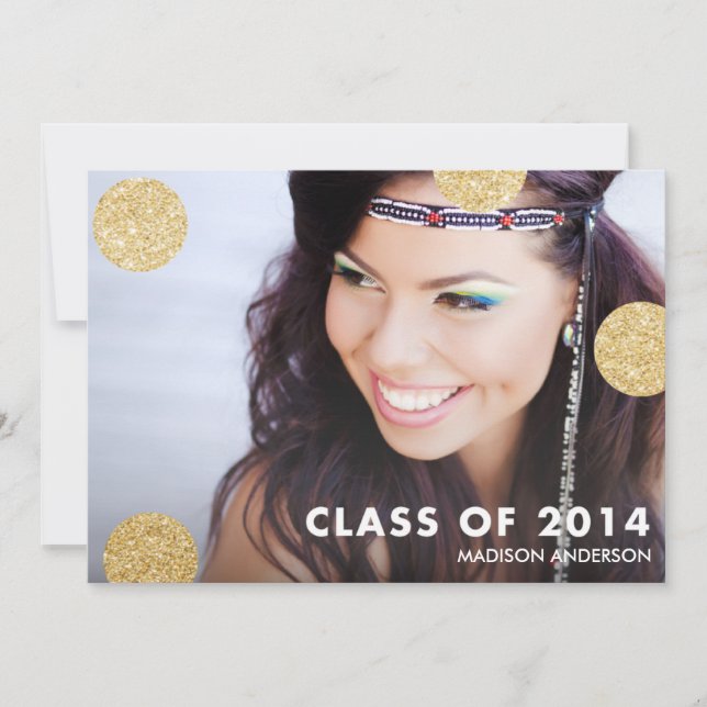 Glitterprickar | Inbjudan till studentfesten 2014 (Framsida)