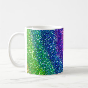 Glitterregnbåge Kaffemugg