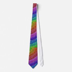 Glitterregnbåge Slips