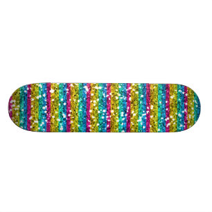 GlitterregnbågeSkateboard Skateboard Bräda 19,5 Cm