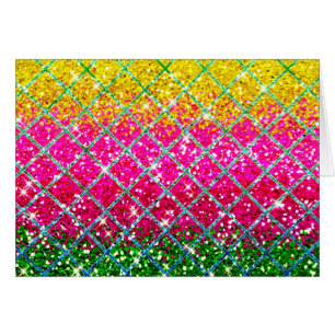 Glitterrosor Snakeskin Hälsningskort