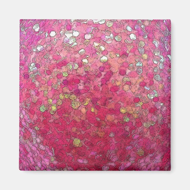 Glitters Rosa Magnet (Framsidan)