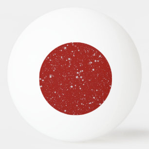 Glitterstjärnor - rött silver pingisboll