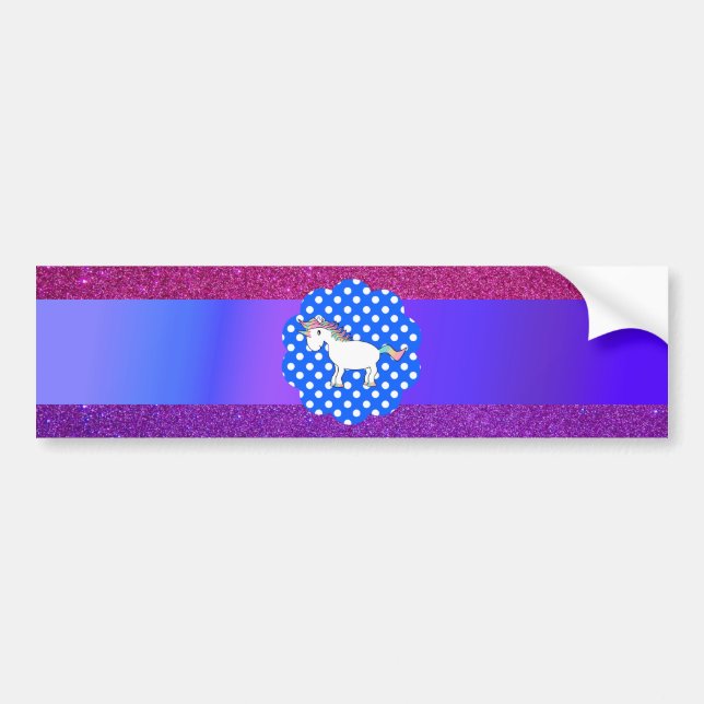 Glitterunicorn Bildekal (Framsidan)