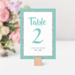 Glittery Bat mitzvah Teal och Silver Bordsnummer<br><div class="desc">Det Bat mitzvah bordsnumret i det här trendiget har en gnistrande bild av glitter som är upplagd mot en solid bakgrund av färg. Använda mallformuläret om du vill lägga till egen information. Du kan använda Design Verktyg för att ändra teckensnittet stil,  färg och layout.</div>