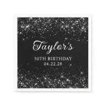 Glittery Black 50:e födelsedagen