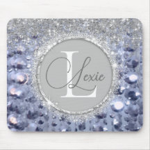 Glittery Blue Pärlor Monogram