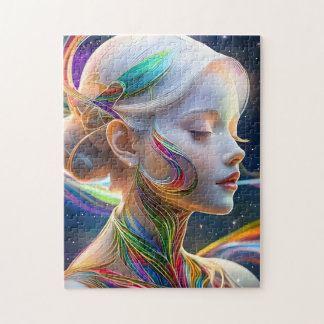 Glittery Charming Woman Person Character Woman Ill Pussel