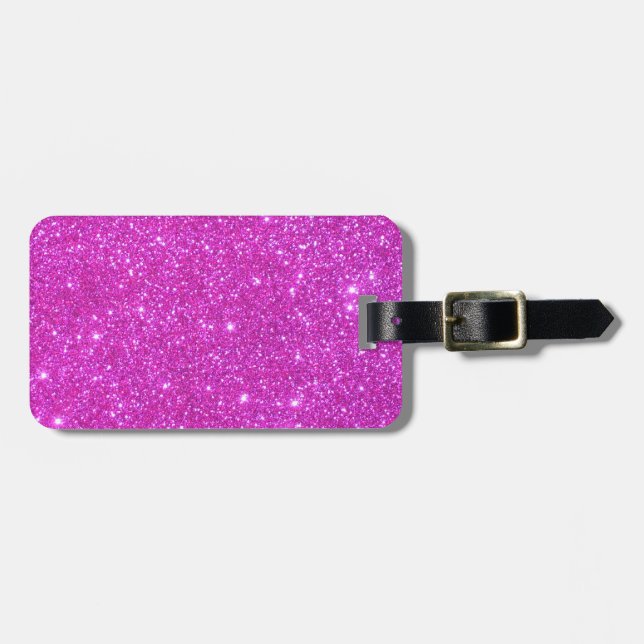 Glittery CricketDiane för shock rosagnistra konst Bagagebricka (Horisontell Framsida)