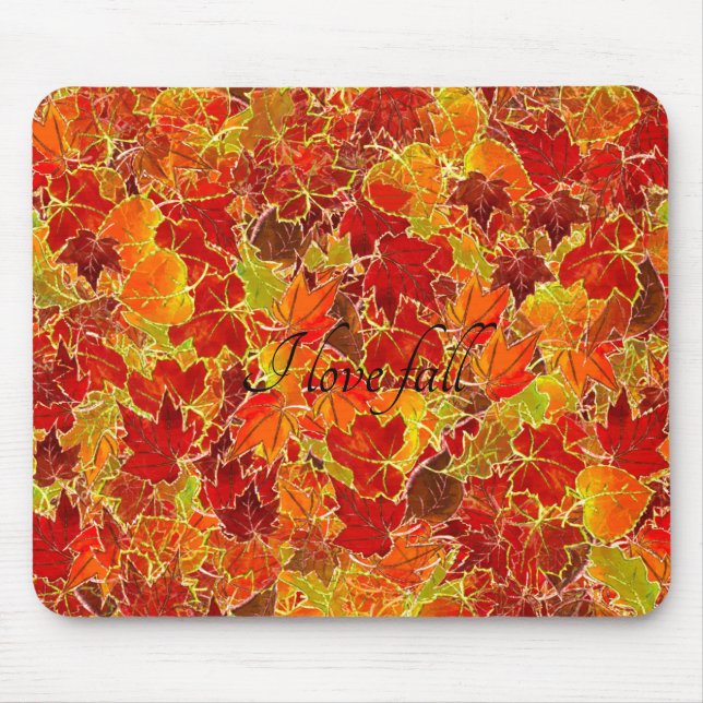 Glittery Fall/Höst löv Musmatta (Framsidan)