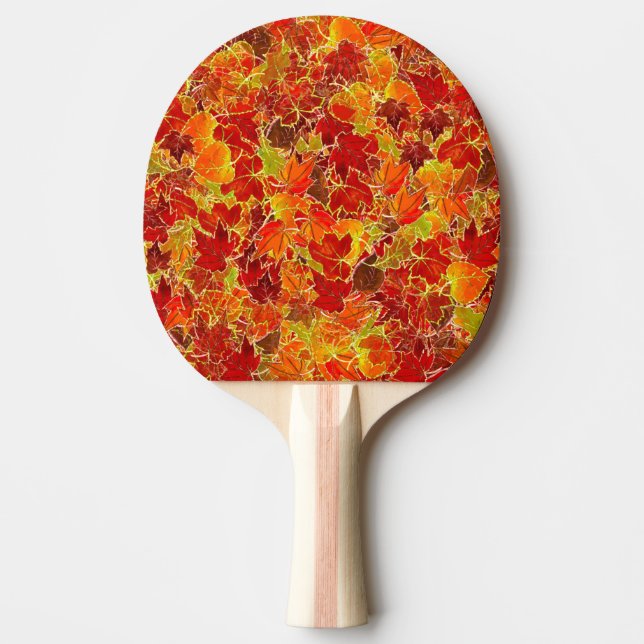 Glittery Fall Maple Löv Pingisracket (Framsidan)