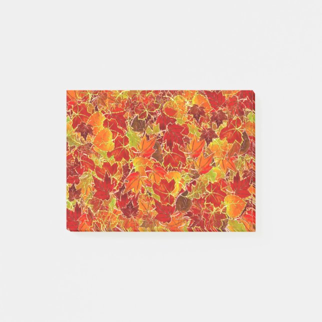 Glittery Fall Maple Löv Post-it Block (Framsida)