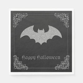 Glittery Fladdermus Halloween Pappersservett