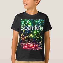 Glittery för svart Tshirt för gnistra Glam Sparkly T-shirt