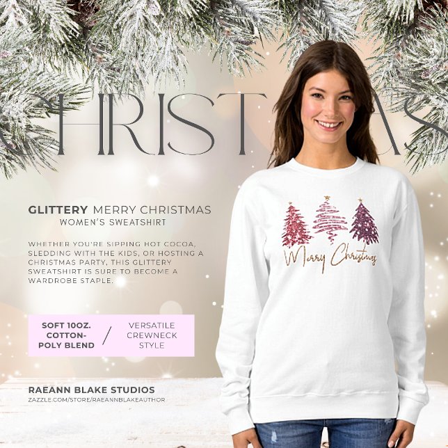 Glittery God jul Basic Sweatshirt T Shirt (Skapare uppladdad)