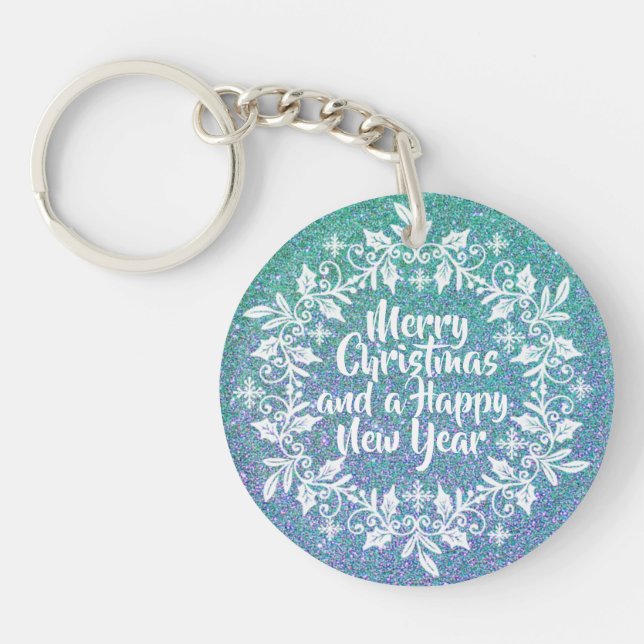 Glittery God jul | Nyckelkedja (Framsidan)