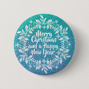 Glittery God jul   PIN-knapp Knapp