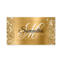 Glittery Gold Foil Finare Monogram Online Profile