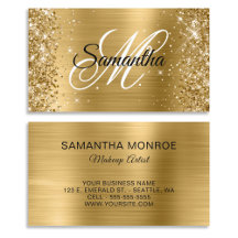 Glittery Gold Foil Finare Monogram