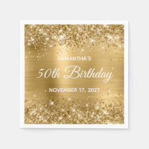 Glittery Gold Foil Glam 50:e födelsedagen
