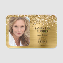 Glittery Gold Foil Logotyp och Photo