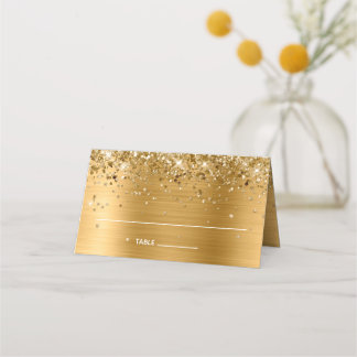 Glittery Gold Foil Placeringskort