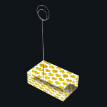 Glittery Golden Heart Mönster Bröllop födelsedag Bordskorthållare<br><div class="desc">Designad med guldglittrande mönster i fast vit bakgrund!</div>