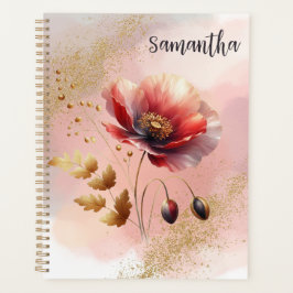 GLITTERY GOLDEN POPPY PERSONLIG PLANNER
