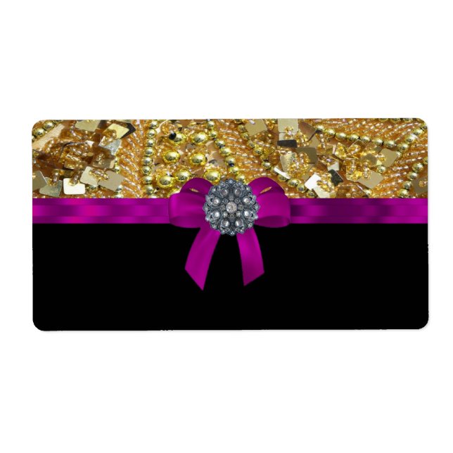 Glittery guld & black fraktsedel (Framsidan)