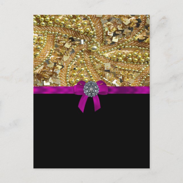 Glittery guld & black vykort (Framsida)