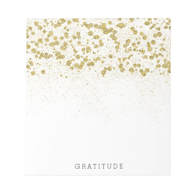 Glittery Guld Confetti Anteckningsblock (Framsida)