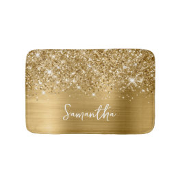 Glittery Guld Glam Namn Badrumsmatta