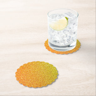 Glittery Guld Gnistra Bröllop Birthday Ombre Färg Underlägg Papper