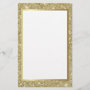 Glittery guld- gräns brevpapper